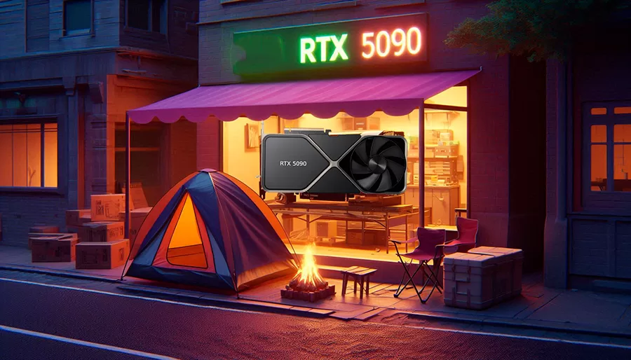 ¡Es una locura! Ya hay personas acampando en distintas tiendas antes del lanzamiento de la RTX 5090