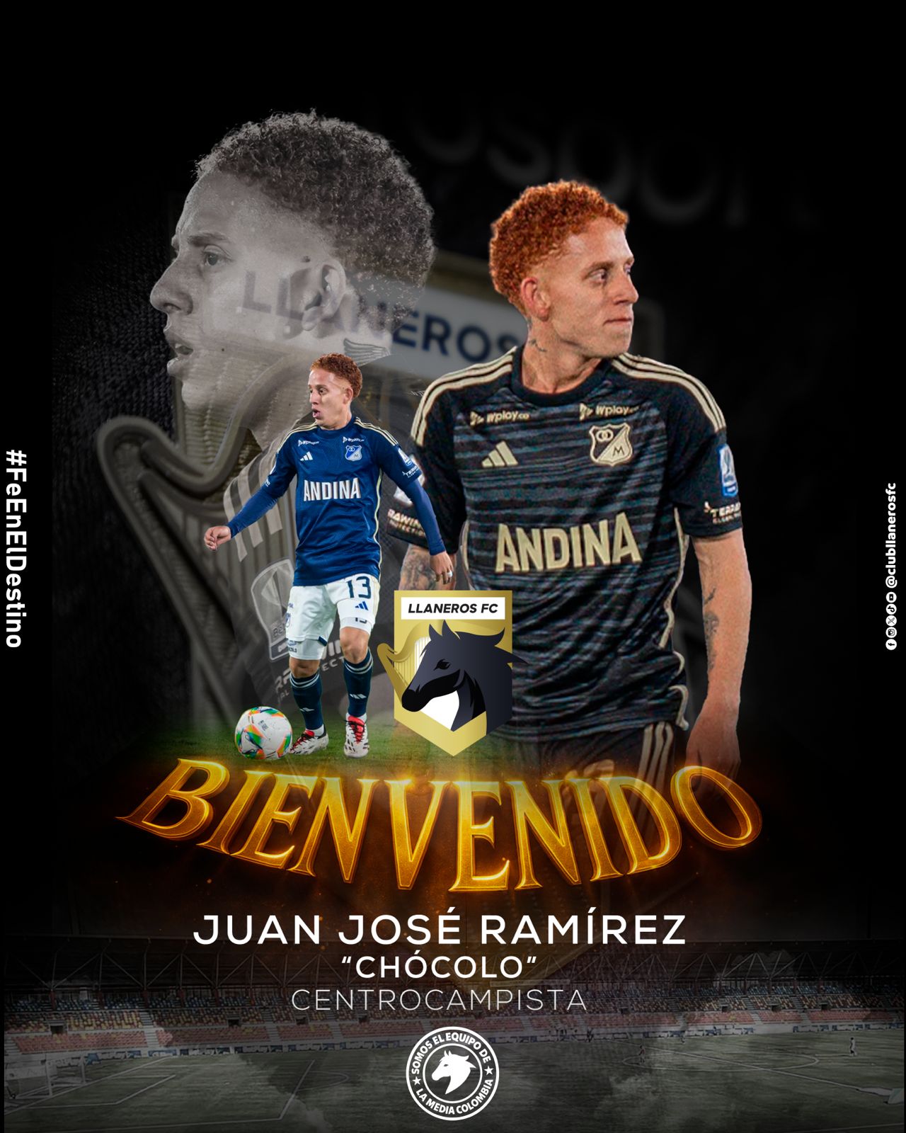Llaneros FC anuncia la llegada de Juan José “Chocolo” Ramírez.