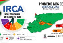 Resultados del monitoreo de calidad del agua en Casanare en el mes de enero 2026