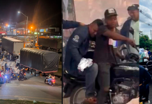 Movilización masiva, vías cerradas y un herido con pólvora: el balance del primero día del paro minero en el Bajo Cauca antioqueño