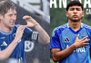 Fabián Bustos y Andrés Llinás le dedicaron el triunfo de Millonarios a Santiago Castrillón, canterano que se desmayo en pleno partido