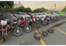 Estos son los vehículos que fueron robados y que la Policía de Cali recuperó en gigantesco operativo contra hurto para que la ciudadanía los reclame