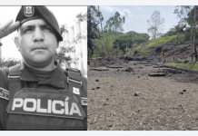 La vía Panamericana quedó con destrozos, luego de la explosión de un artefacto al paso de patrulla de Policía: ¿quién era el uniformado asesinado?