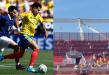 Video | Hinchas de la Selección Colombia protagonizaron violenta pelea en pleno partido contra Francia: se lanzaron de todo en la tribuna