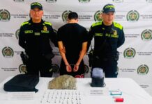 Capturado por la Policía Nacional un hombre con más de 500 dosis de marihuana en Villavicencio