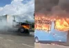 Violencia descontrolada en la Costa Caribe: Queman buses y tractomulas tras muerte de ‘Cholo’ en las Autodefensas de la Sierra Nevada