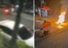 Dos adolescentes arrollan y matan a anciana en Medellín; comunidad incendia la moto y agreden a los responsables