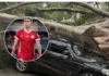 Vendaval en Cali deja daños materiales: un árbol impacta el vehículo del futbolista Nicolás Hernández